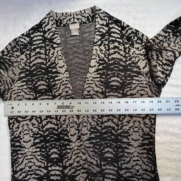 Chico's Womens Ombre-Print Open-Front Duster Cardigan Sweater Size 1, Medium - Picture 6 of 8